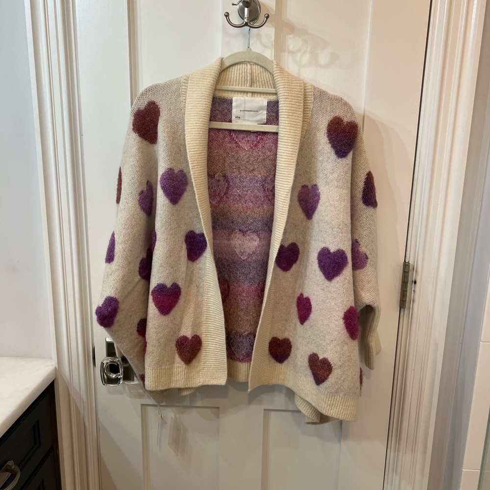 Anthropologie heart design sweater
